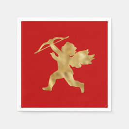 Cupid Red Guld Valentine Pappersservett