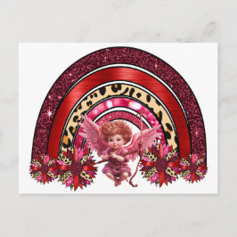 Cupid regnbåge Alla hjärtans dag kärlek båge pil k Vykort