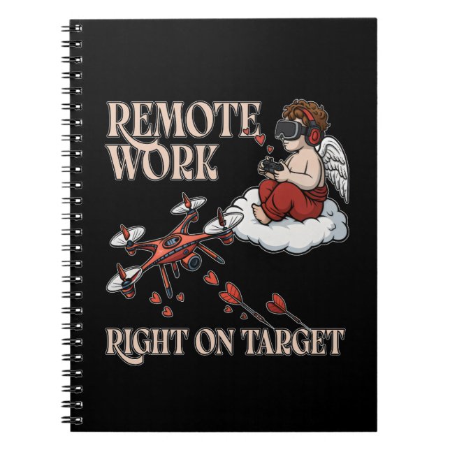 Cupid Remote Work, Valentine’s Day Anteckningsbok (Framsidan)