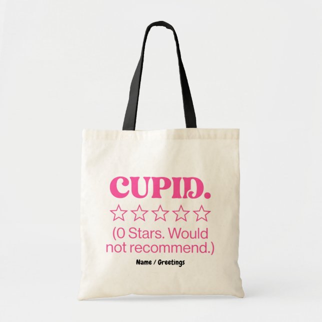 Cupid Review 0 Stars Would Not Recommend Funny  Tygkasse (Framsidan)