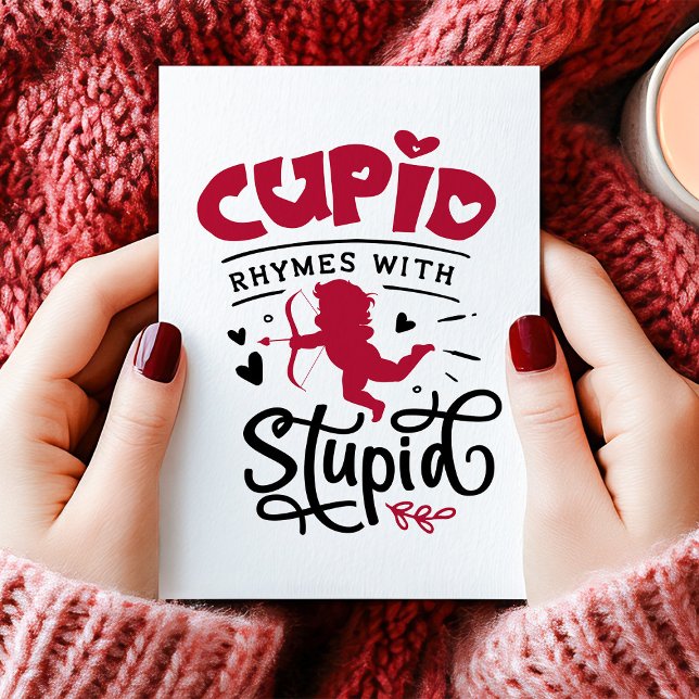 Cupid Rhymes med Anti alla hjärtans dag dag. Helgkort (Skapare uppladdad)