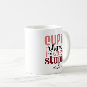 Cupid Rhymes med Anti alla hjärtans dag dag. Kaffemugg