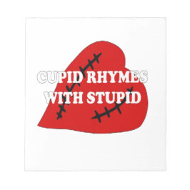 Cupid Rhymes med stupid Anteckningsblock