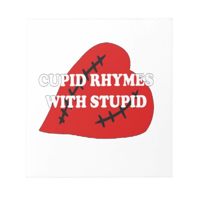 Cupid Rhymes med stupid Anteckningsblock (Framsida)
