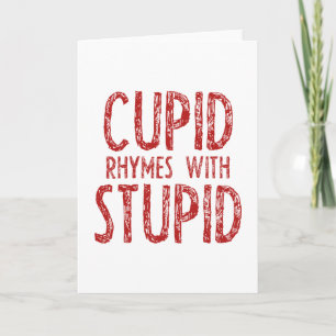 Cupid Rhymes med stupid Helgkort