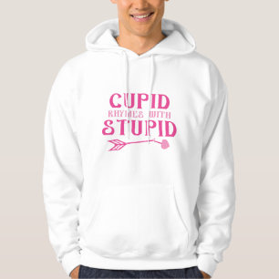 Cupid Rhymes med stupid Hoodie