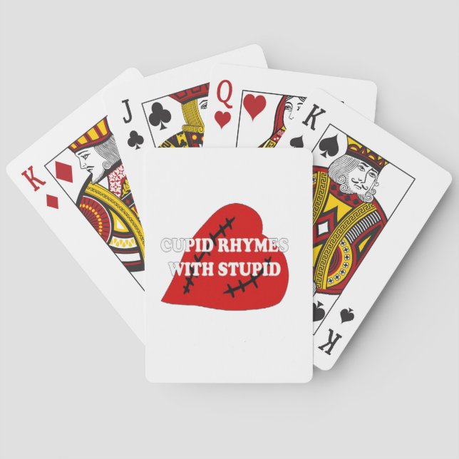 Cupid Rhymes med stupid Kortlek (Baksidan)