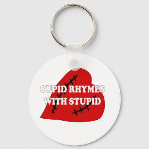 Cupid Rhymes med stupid Nyckelring
