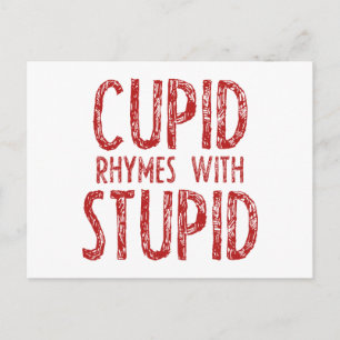 Cupid Rhymes med stupid Vykort