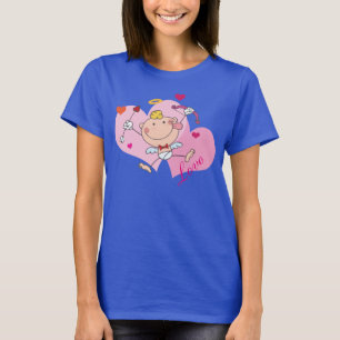 Cupid & Rosa Hjärtat T Shirt
