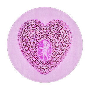 CUPID ROSETT HJÄRTA I ROSA BLOMSTER Alla hjärtans 