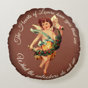 CUPID RUND KUDD   BABY ÄNGEL HEMDEKOR  KUDDE