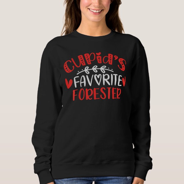 Cupid S Favorite Forester Romantik Par Manar Wome T Shirt (Framsida)