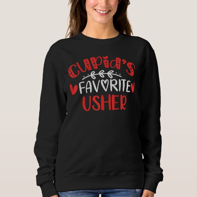 Cupid S Favorite Usher Romantik Par Kvinnor i Mana T Shirt (Framsida)