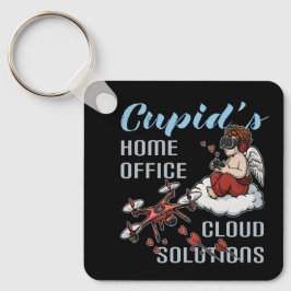 Cupid’s Home Office, Drone Valentine’s Day Nyckelring