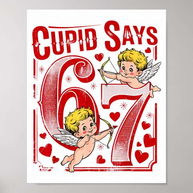 Cupid säger 67 Alla hjärtans dag-par Matching Six  Poster (Framsidan)