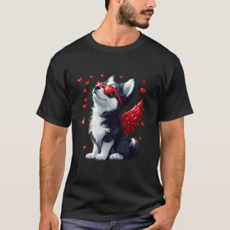 Cupid Siberian Husky Alla hjärtans dag Hundälskare T Shirt