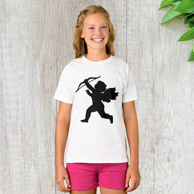 Cupid Silhouette Girls T-Shirt (Skapare uppladdad)