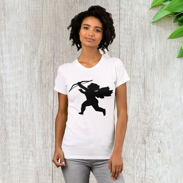 Cupid Silhouette Womens T-Shirt (Skapare uppladdad)