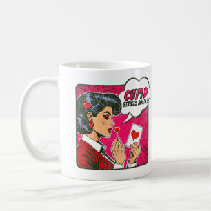 Cupid slår till igen - Alla hjärtans dag Kaffemugg
