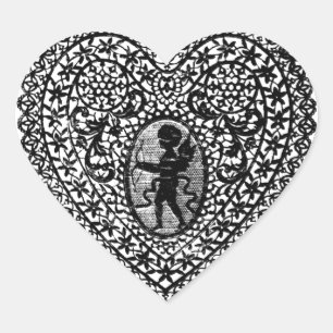 CUPID SNÖRE HEART HJÄRTFORMAT KLISTERMÄRKE