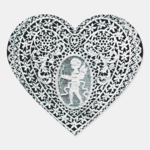 CUPID SNÖRE HEART HJÄRTFORMAT KLISTERMÄRKE