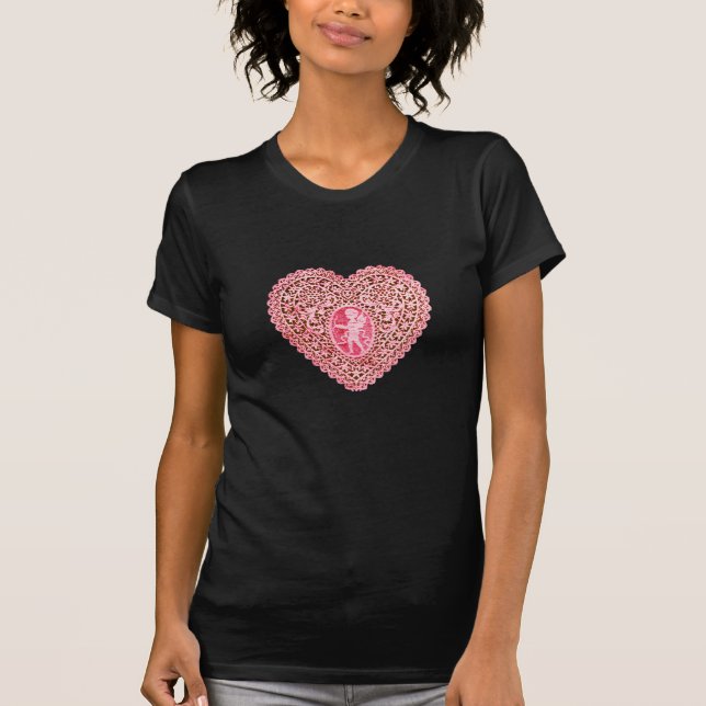 CUPID SNÖRE HEART, Rosa Red Tröja (Framsida)