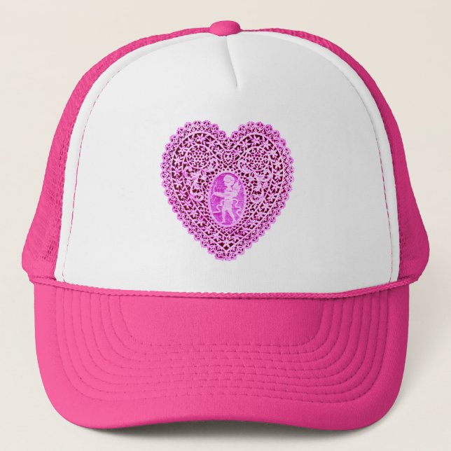 CUPID SNÖRE HEART , Rosa Violet Truckerkeps (Framsida)