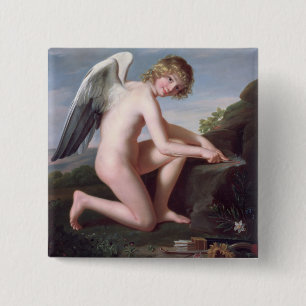 Cupid som vässar hans pilar, 1798 (olja på kanfa knapp