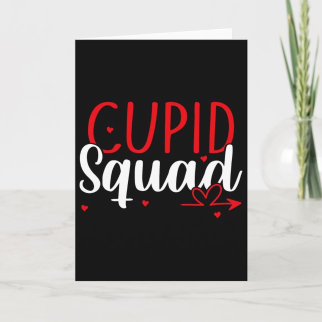 Cupid Squad Hjärtan Alla Hjärtans Dag Cupider Par  Kort (Framsida)