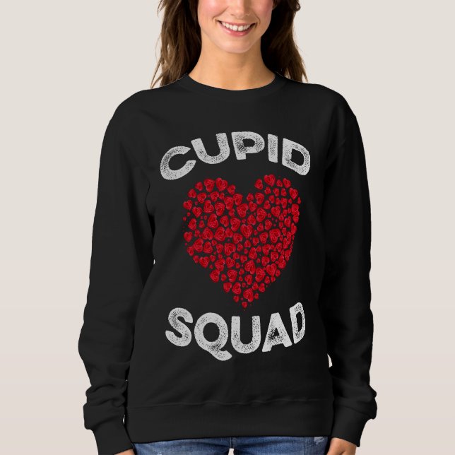 Cupid Squad T  Family and Couples Valentines Day T Shirt (Framsida)