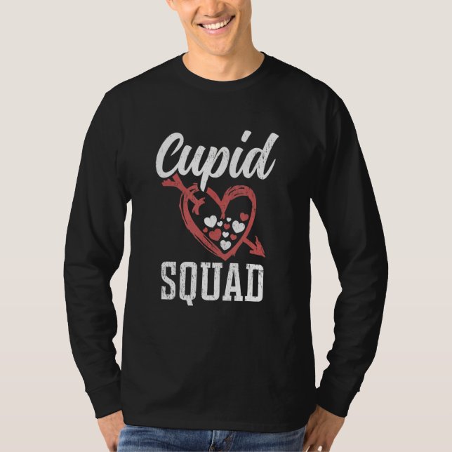 Cupid Squad Velentines Day T Shirt (Framsida)