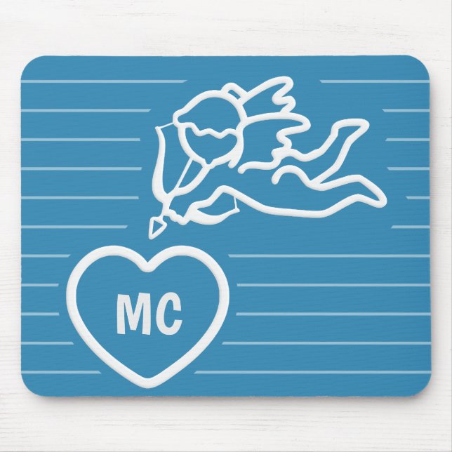 Cupid Strejkas anpassningsbar monogram mousserande Musmatta (Framsidan)