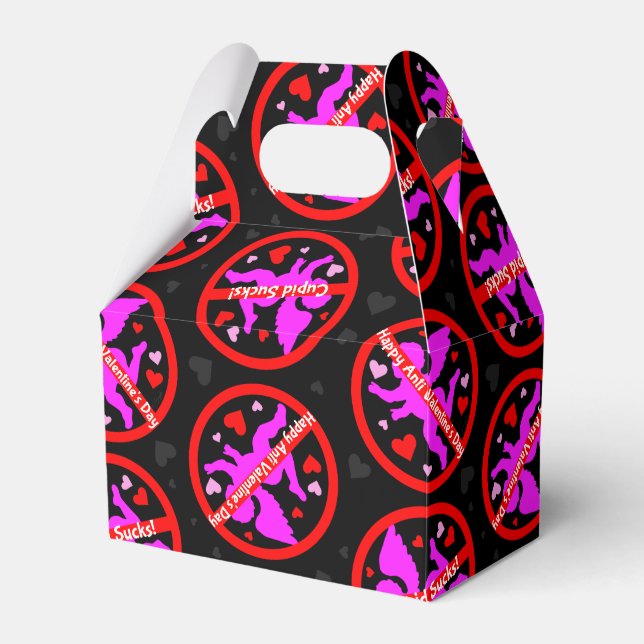 Cupid Sucks Lycklig Anti alla hjärtans dag dagen Presentaskar (Framsidan Sidan)