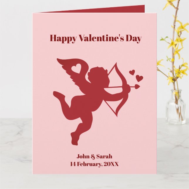 CUPID the best card for my love Kort (Gul blomma)