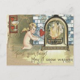 Cupid Toast Heart Eldstad Vykort