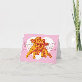 Cupid Valentine Card. XOX Meddelande