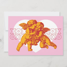 Cupid Valentine Card. XOX Meddelande