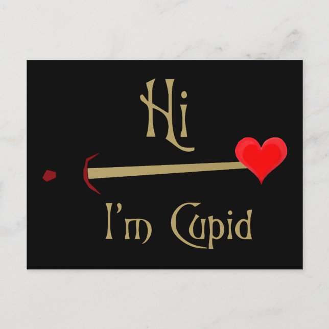 Cupid Valentine Helg Vykort (Framsida)