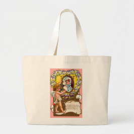 Cupid Vintage Valentines Day Bag Jumbo Tygkasse