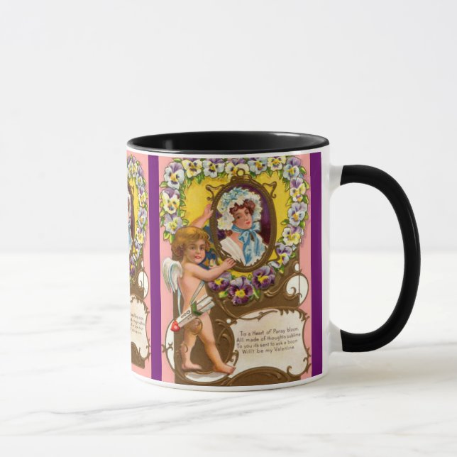 Cupid Vintage Valentines Mugg (Höger)