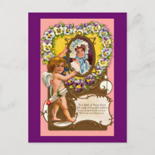 Cupid Vintage Valentines vykort