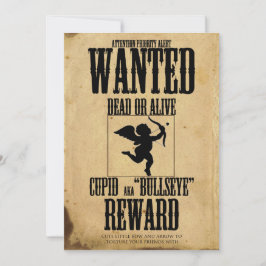 Cupid Wanted Poster Alla hjärtans dag Party-inbjud Inbjudningar