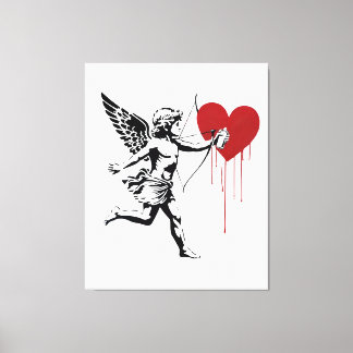 Cupid with Spray can Canvastryck