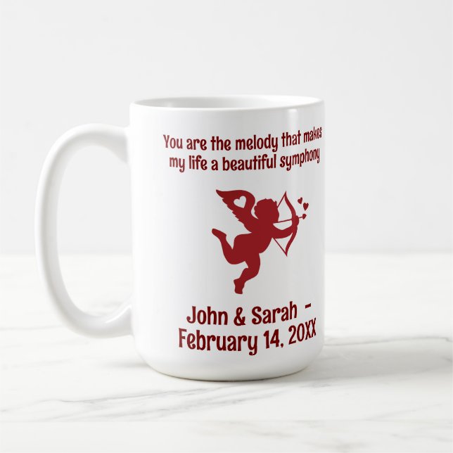 CUPID You are the melody that makes my life a beau Kaffemugg (Vänster)