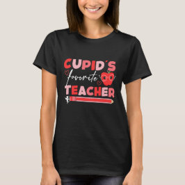 Cupidas favoritlärare alla hjärtans dag t shirt