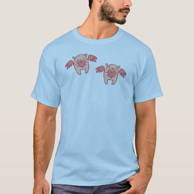 Cupidbjörnar - rosor tee shirt (Framsida)