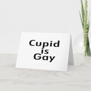 Cupiden är glad helgkort