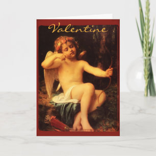 Cupiden med pilbågekonst avbildar valentinen helgkort