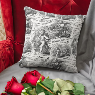 Cupider i Kärlek Romantic Vintage Valentine Kudde